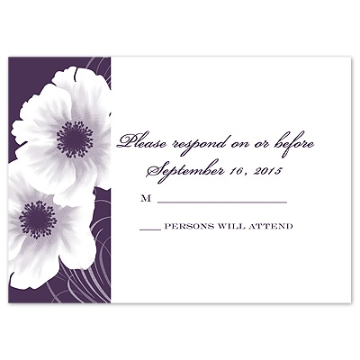 Two of Us - Plum - Response Card and Envelope