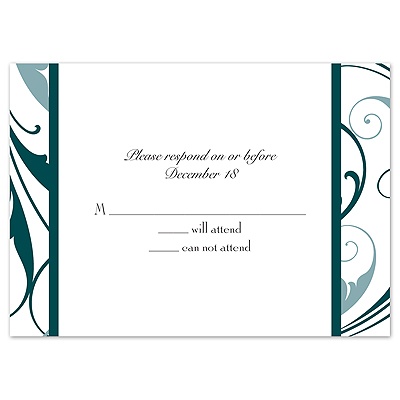 Swept Away - Gem - Response Card and Envelope