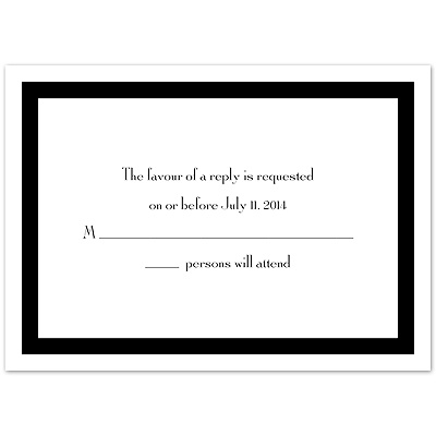 Treasured Jewels Border - Bright White - Response Card and Envelope