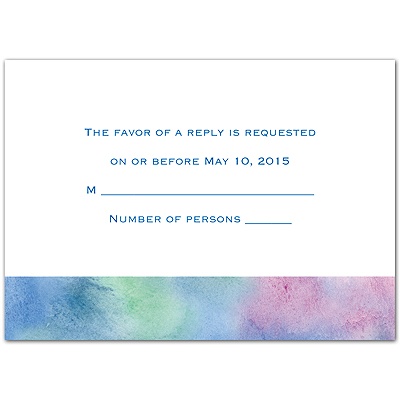 Treasured Jewels- Cool Rainbow - Respond Card and Envelope