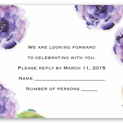 Treasured Jewels Splendor - Purple Response Card and Envelope