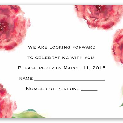 Treasured Jewels Splendor - Ruby Response Card and Envelope