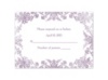 Treasured Jewels - Washed Filigree - Response Card and Envelope