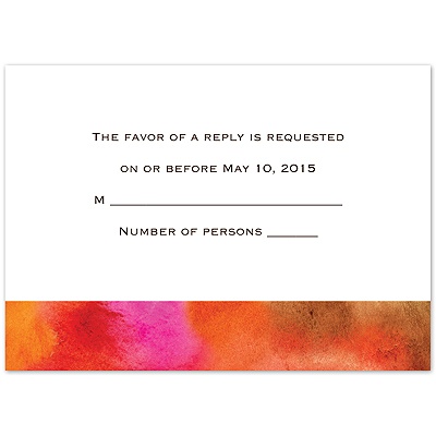 Treasured Jewels- Warm Rainbow - Respond Card and Envelope