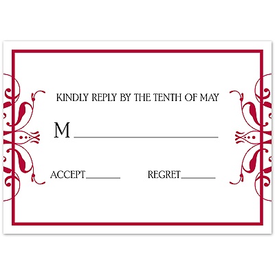 Opulent Band - Apple - Response Card and Envelope