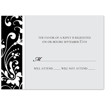 Forever Color - Black - Response Card and Envelope