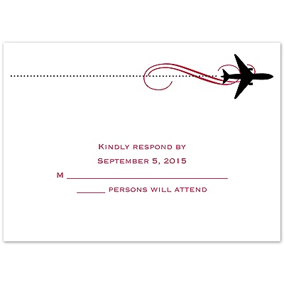 Boarding Pass - Response Card and Envelope