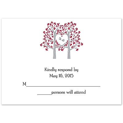Naturally Love - Apple  - Response Card and Envelope