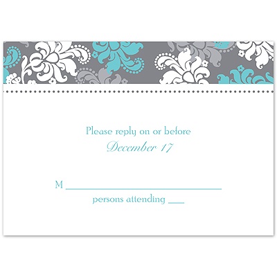 Damask Duo - Response Card and Envelope