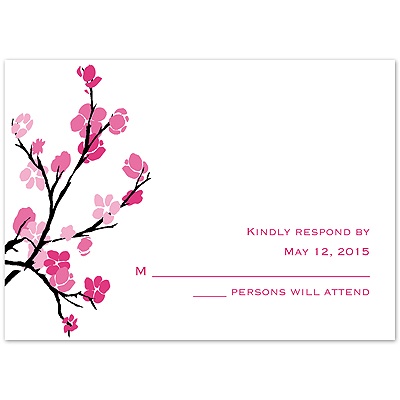 Budding Beauty - Response Card and Envelope