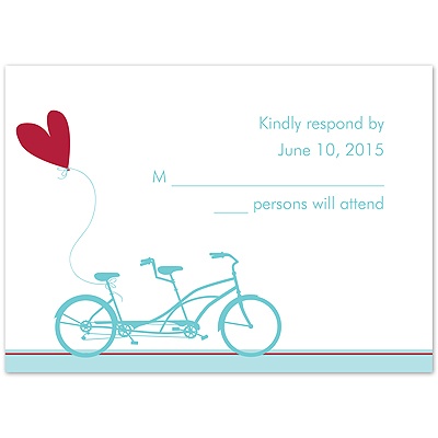 Bicycle Built For Two - Response Card and Envelope