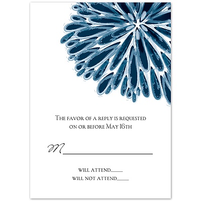 Burst of Color - Peacock - Response Card and Envelope