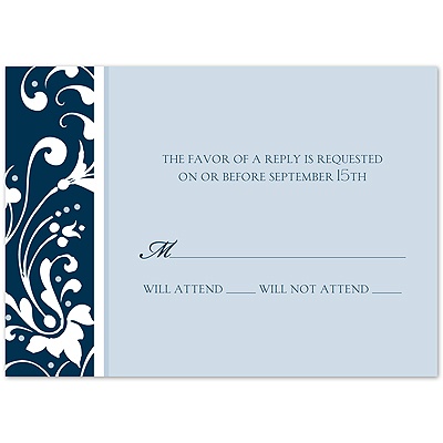 Forever Color - Peacock - Response Card and Envelope