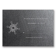 Shimmering Snowfall - Onyx Shimmer - Response Card and Envelope