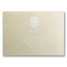 Luminous Lace - Champagne Shimmer - Response Card and Envelope