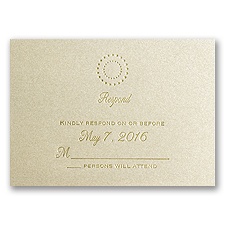 Shining Pearls - Champagne Shimmer - Response Card and Envelope