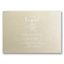 Wedding Radiance - Champagne Shimmer - Response Card and Envelope