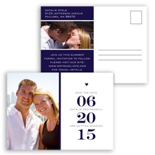 Stand Out Photo - Lapis - Save the Date Postcard