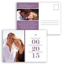 Stand Out Photo - Wisteria - Save the Date Postcard