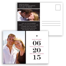 Stand Out Photo - Black - Save the Date Postcard