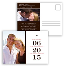 Stand Out Photo - Chocolate - Save the Date Postcard