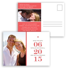 Stand Out Photo - Guava - Save the Date Postcard