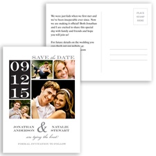 Big News Photo - Black - Save the Date Postcard
