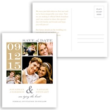 Big News Photo - Golden - Save the Date Postcard