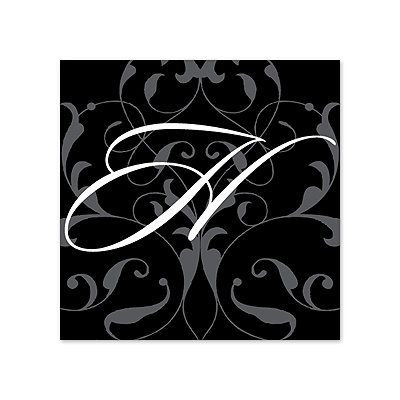 Monogram Flourish - Black - Personalized Seal