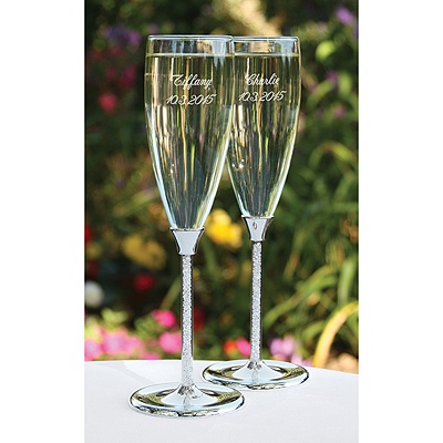 Personalized Glittering Bead Flutes
