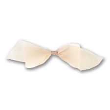 Ecru Chiffon Stick-on Bow