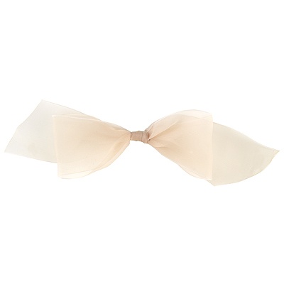 Ecru Chiffon Stick-on Bow