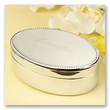 Personalized Oval Jewelry Box