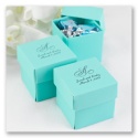 Personalized Two-Piece Favor Boxes - Aqua