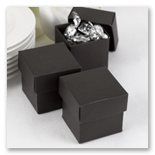 Blank Two-Piece Favor Boxes - Black