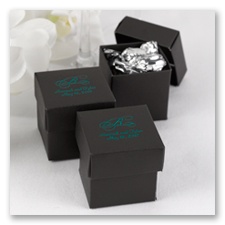 Personalized Two-Piece Favor Boxes - Black