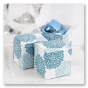 Floral Burst Favor Boxes - Teal