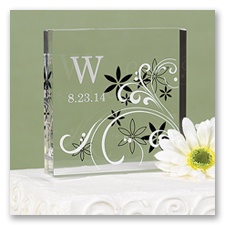 Personalized Blooming Love Cake Topper