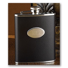 Personalized Leather Flask