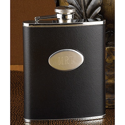 Personalized Leather Flask