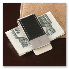 Personalized Leather Money Clip