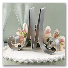 Metal Letter Cake Top