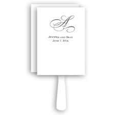 Personalized Chic Monogram Favor Fans