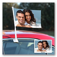 Newlyweds -  Personalized Photo Car Flag