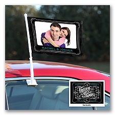 Chalkboard Banner - Personalized Photo Car Flag