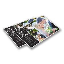 Mr. & Mrs. Personalized Photo Cutting Board - Ebony