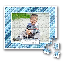 Striking Stripes - Blue - Photo Puzzle
