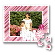 Striking Stripes - Pink - Photo Puzzle
