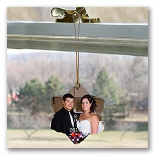 Romantic Snowflake - Porcelain Photo Ornament