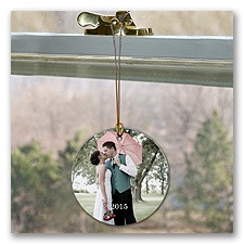 Surrounded in Love - Round Porcelain Photo Ornament